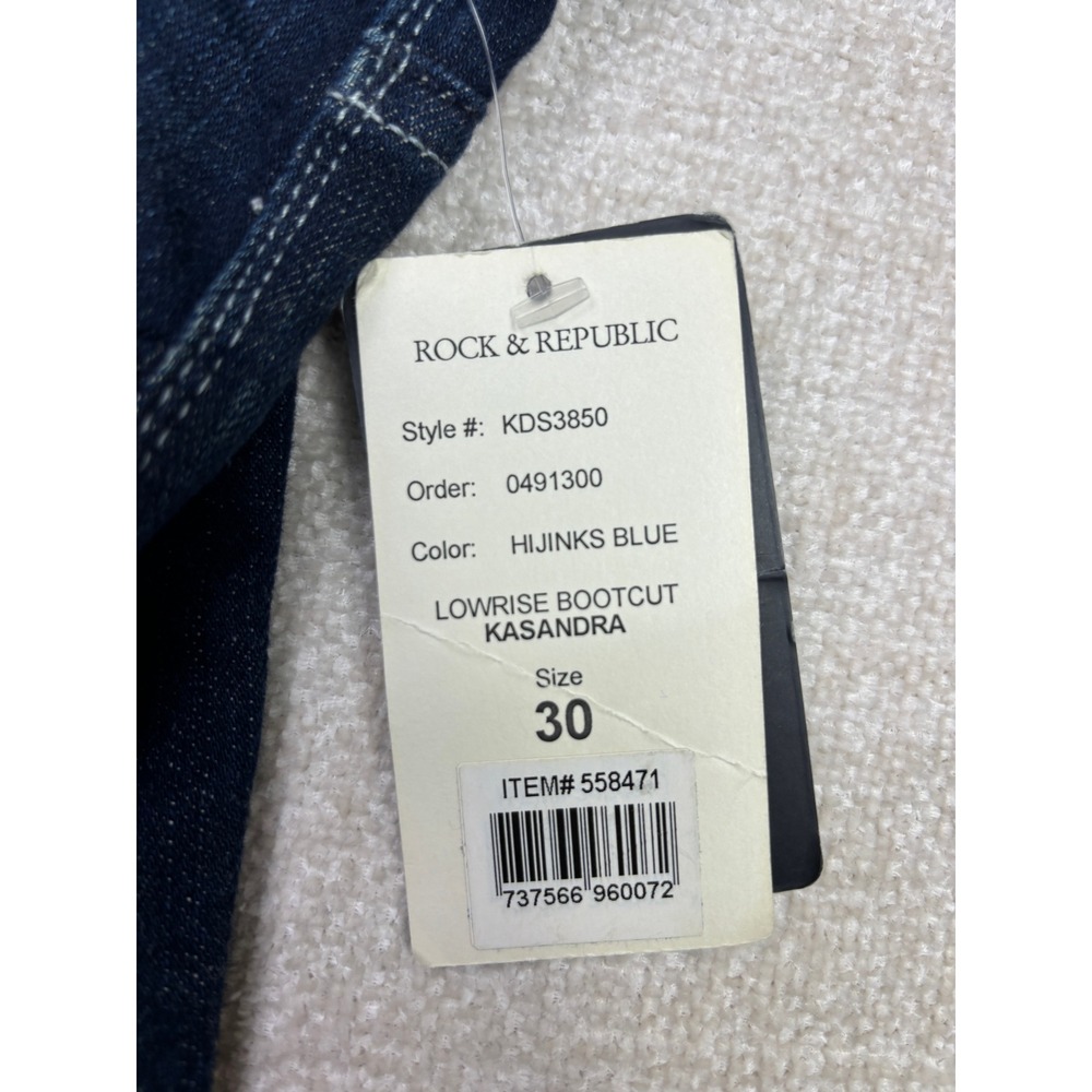 Rock & Republic Kasandra Low Rise Bootcut Jeans Hijinks Blue KDS3850 Size 30 NWT - Picture 10 of 10